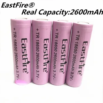 4 stk/masse EastFire Oprindelige 18650 Li-ion-2600 mAh 3,7 V Lithium Batteri 18650 Genopladeligt Batteri, Til laser pointers lommelygte