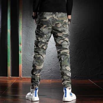 Fashion Streetwear Mænd Jeans Af Høj Kvalitet Camouflage Stor Lomme Casual Harem Cargo Bukser Nyligt Designer Hip Hop Lange Bukser