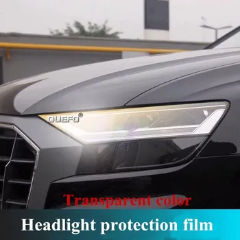TPU Bilen Film Beskyttende Klistermærke til Audi Q8 2019 2020 Forlygte beskyttelse Forlygte beskyttelse film mærkat