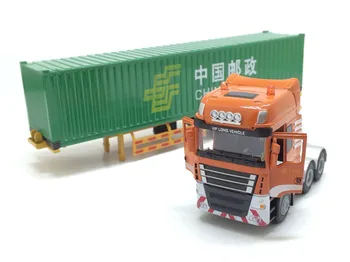 Jingdong Indlæg Semi-trailer, Container Lastbil Legering Transporter Model 1:50 Legetøj, som Børn Trække sig Tilbage Toy