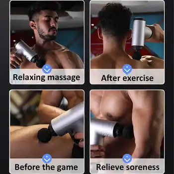 4 Gear Massage Pistol Deep Muscle Massager muskelsmerter Krop Nakke Massage Udøver Afslapning Slankende Forme smertelindring 2000mAh