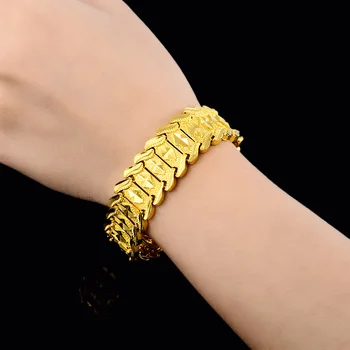 Geometriske 24K Guld Armbånd Armbånd af Høj Kvalitet, Mode Elegant Mænd Armbånd Smykker Part Jubilæum Gave