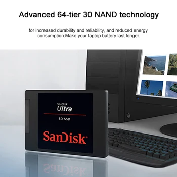 Sandisk Ultra 3D 250GB SSD 500GB-1TB Interne 2TB ssd-Drev 560MB/s SATA-III HDD Harddisk til Bærbar