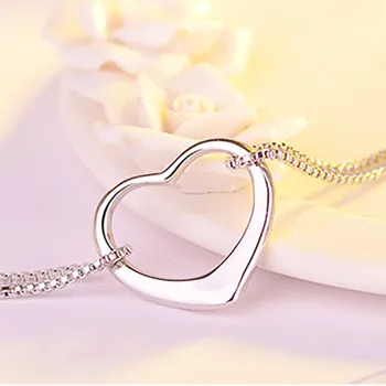 Bague Ringen Enkel 925 Sølv Armbånd til Kvinder hjerteformet Elegant Sterling Sølv 925 Smykker Kvindelige Engagement Tilbehør