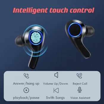 2021 Populære TWS Vandtæt Bluetooth-5.0 9D HIFI Stereo Sport Trådløse Earpods Høretelefoner Headset