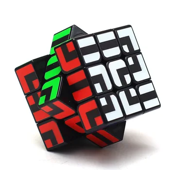 Z-cube Labyrint Type 3x3x3 Magiske Terning Terning Intelligent Gave Legetøj Til Børn Sort Mærkat Mærkelige Form Terning