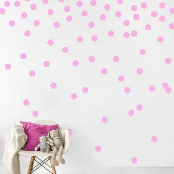 Hjerte Stjernede Prikker Væg Klistermærker Udsmykning DIY Børn er vægoverføringsbilleder Flytbare Vinyl Kids Room Baby Drenge Grils Soveværelse Wall Sticker
