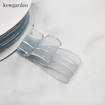Kewgarden Engros Hvid Ledning Stribe Organza Bånd 1