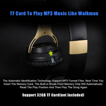 FANATISKE B26 Trådløse Hovedtelefon Bluetooth-Headsettet Over Øret AUX TF Card Spil Volume Touch-Kontrol