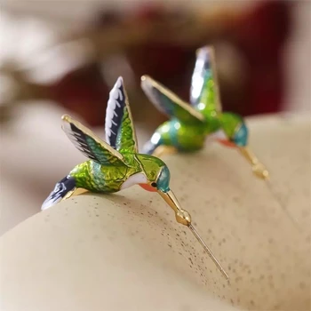 Mode Klassiske Søde Lille Kolibri Kvinder Øreringe Udsøgte Dyr Form Øreringe Party Smykker