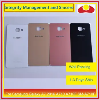 10stk/masse Til Samsung Galaxy A7 2016 A710 A710F SM-A710F Boliger Batteri Døren Bag bagcoveret Tilfælde Chassis Shell Udskiftning