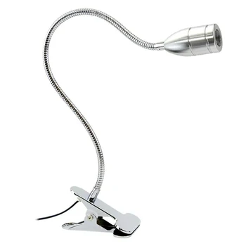 3W LED bordlampe med Klip Fleksibel LED læselampe LED Book Lamper Børn Sengen Home lys 220V