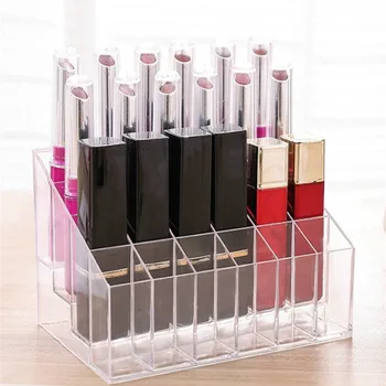 24 Grid Læift Max Akryl Makeup Organizer Opbevaringsboks Læift, Neglelak Display Stand Holder Cosmetic Organizer Box
