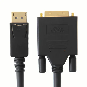 DP Til DVI Forgyldt DisplayPort Til DVI Kabel-DP han Til DVI Male Kabel med Indbygget IC Chipset Passiv/Aktiv Sort Farve