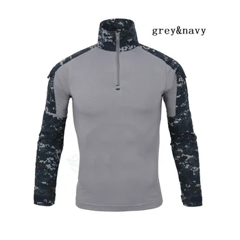 ZOGGA Mærke 2020 Army Camouflage Taktiske T-Shirt til Mænd med Lange Ærmer Jagt Udendørs langærmet T-Shirt Taktiske krave mænd t-shirt