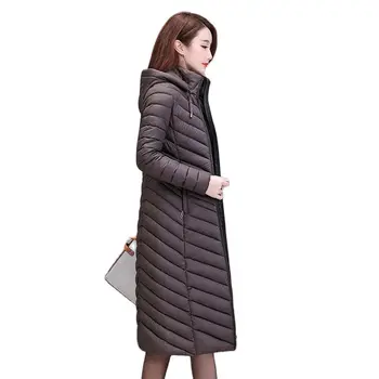Parka coat Vinter jakke kvindelige bomuld jakker 2019 damer, bomuld, pels slanke lys ned jakke bomuld lange afsnit oversize 4XL