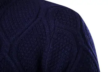 Mænds Sweater Strik Lang Solid Farve Regelmæssig Trøjer for Manden