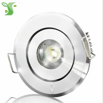 5pcs/masse 110V 220V LED Mini loft LED spot lampe kan dæmpes 1W mini 3W LED downlight hvid,sort,sølv, Herunder kørsel