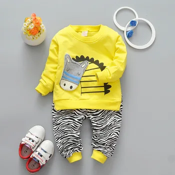 Baby Piger Tøj Sæt Tegneserie T-Shirt, Bukser, Casual Stil, Børn Tøj Sæt, Børn Tøj