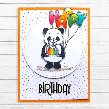 2020 Nye Hot Klart, Birthday Party Stemning Frimærker og Ballon Dyr Panda spåntagende Dør Scrapbooking Folie Til Kort fremstilling
