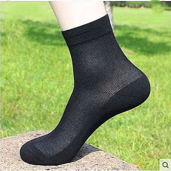 Mandlige sokker sommeren ultra-tynd sommer åndbar bomuld sokker, anti-lugt mandlige sved absorberende knæhøje sokker