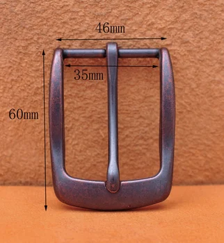 60*46 MM (INDRE 35 MM) i Antik Kobber Pin Talje Læder Enkelt Gren Klip Bælte Spænde Udskiftning