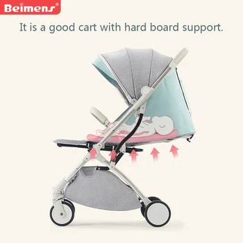 0-3 år gamle baby klapvogn kan sidde tilbagelænet ultralette bærbare folde baby paraply fire hjul børns trolley