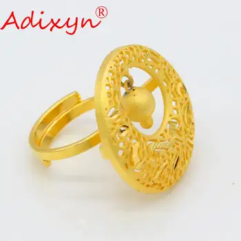 Adixyn Indien Store, Tunge Smykker, Guld Sæt Farve Lang Halskæde/Øreringe/Ring/Vedhæng Til Kvinder Afrikansk Bryllup Smykker Gaver N04197