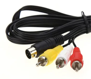 100pcs/masse 1,8 M, 9 Pin Spil Audio-Video AV-Kabel til SEGA Genesis 2 og 3 RCA-Ledning til SEGA Mega Drive 2 og 3