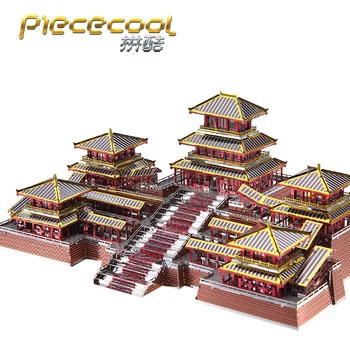 MMZ MODEL Piececool 3D metal puslespil EPANG PALACE Gamle Kinesiske Arkitektur Montage metal Model kit DIY 3D Laser Cut Model