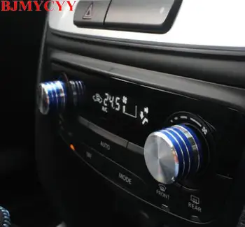 BJMYCYY 2PCS/SET Automotive aircondition justering metal dekoration knop Passer Til Suzuki Vitara 2016