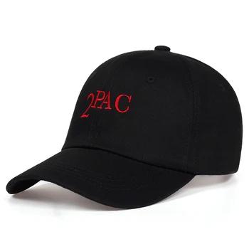 Høj kvalitet 2PAC broderi far Hat mænd, kvinder, bomuld baseball Caps Hip hop snapback golf cap mode Fritids-hatte