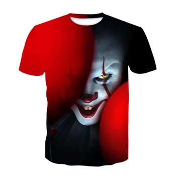 Casual Sjove Joker T-Shirt Mænd/Kvinder Harajuku Chucky Horror Tshirt Ulzzang Off white T-shirt Grafisk Mode Herre Tøj