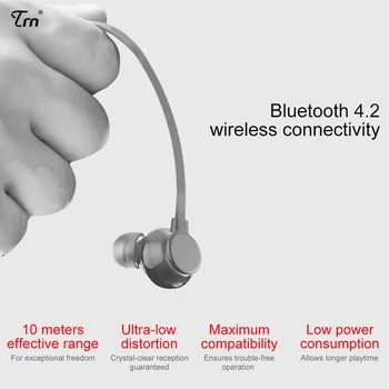 TRN AS10 Trådløse bluetooth Hovedtelefoner CSR8645 Chip IPX7 Vandtæt Sport Kører HiFi Stereo Neckband Headset med Mic