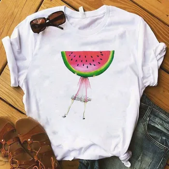 Fashion Kvinder vandmelon frugt, Tøj, T-shirt Tee Top Grafisk T-Shirt Kvindelige Tshirt Kvinder Kawaii Camisas Mujer Tøj