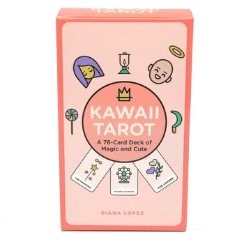 Kawaii Tarot 78 Kort Dæk af Magi og Søde Fuld engelsk Oracle Card Board Game 27RD