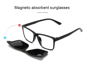 Ultra-lys Polariseret Clip-On Solbriller Mænd Kvinder Magnetiske Briller brillestel TR90 Optiske Briller Ramme