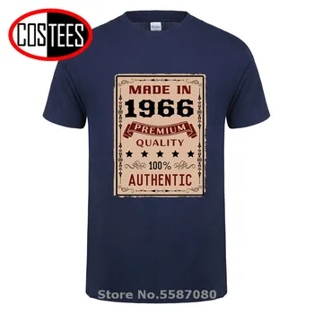 Premium Kvalitet, Autentisk Lavet I 1966 T-Shirt Mænd 2020 Mode Retro Alle Originale Dele, der er Født i 1966 T-shirt Fødselsdag Tees