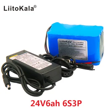 HK LiitoKala 24V 6Ah 6S3P Batteri 25.2 V 18650 Batteri 6000mAh Genopladeligt Batteri Til GPS Navigator/Golf Bil/Elektrisk Cykel