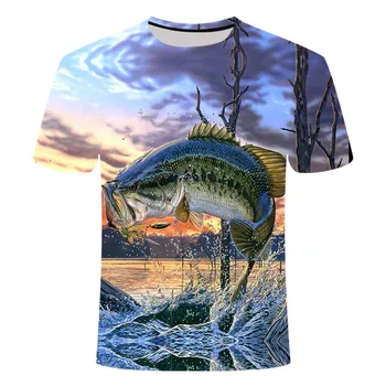 2020 Nye Mode Mænd t-shirt 3D-Print t-shirt Nye karper Fashion Animal Fiskeri, Kunst t-shirt t-shirts shorts ærme Tøj Unisex