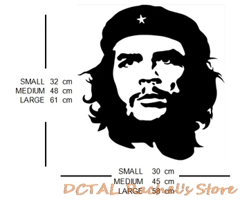 Che Guevara Silhuet Vægoverføringsbillede Vinyl Indretning, Boligindretning Værelses Klistermærker Kendte