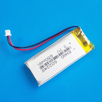 5 stk 650mAh 3,7 V lipo lithium polymer genopladeligt batteri JSO 1,25 mm 2pin plug 602248 for MP3-GPS-optageren headset kamera