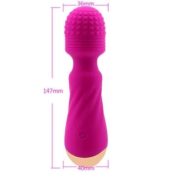 IKOKY Dildo Vibrator Kvindelige Onani Magic AV Wand Vibrator Sex Legetøj for kvindens G-Spot Klitoris Stimulation 12 Frekvens