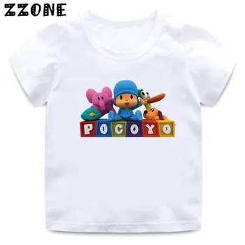 2020 Nye Sommer Baby Drenge T-shirt med Tegneserie Pocoyo Print Sjove T-shirt Kids T-Shirts med Sjove Børn Piger Toppe Tøj