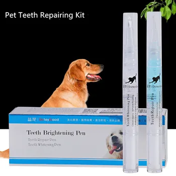 2STK Grooming Fjerne Tandsten Munden Frisk Sikker Tandsten Pet Tænder Rengøring Pen Kit Lysning mundhygiejne, Hund, Kat Værktøj