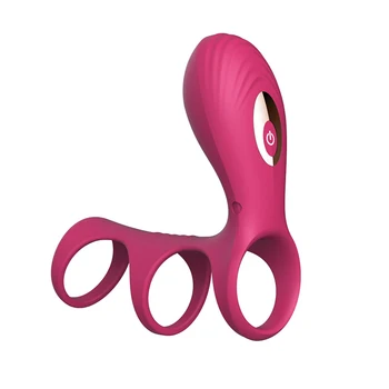 Stærke Vibrerende Penis Ærme Forsinket Sædafgang Vibrator Ring Sex Legetøj til Mænd Klitoris Stimulator Penis Bundet Voksne Produkt