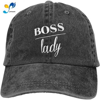Boss Værtinden Unisex Bløde Casquette Cap Mode Hat Vintage Justerbar Baseball Caps