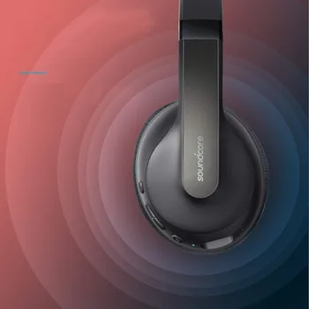 Anker Soundcore Liv Q10 Trådløse Bluetooth-5.0 Hovedtelefon-60 Timer spilletid på Op til-Sort Rød-A3032