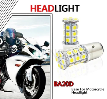 2x H6 Motorcykel Forlygte LED Super lysende Lampe Pærer BA20D 27SMD 5050 High/Low Bixenon LED Motorcykel Knallert ATV Forlygtens Lys