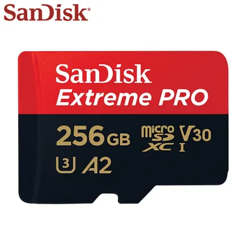 Original SanDisk Extreme Pro 64GB Micro SD-Kort 128GB 256GB 400GB 512GB A2 U3 V30 SDXC Hukommelseskort 170 MB/s TF-Kort med en Adapter